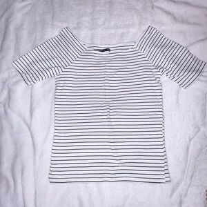 Ring Monochrome Striped Short Sleeve Tee